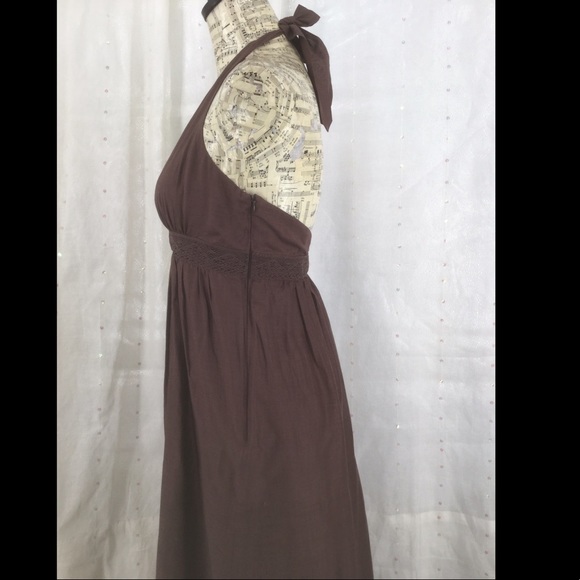 BCBG Small Brown Halter Maxi Sun Dress - Picture 5 of 13